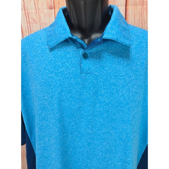 Nike Golf Tour Performance Dri-Fit Polo Shirt Large Blue Polyester Short Sleeve - Picture 3 of 8